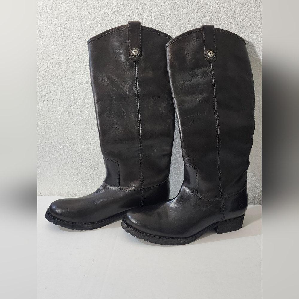 Frye Distressed Leather Tall Riding Boots Size 7 Pull On Made in Mexico New